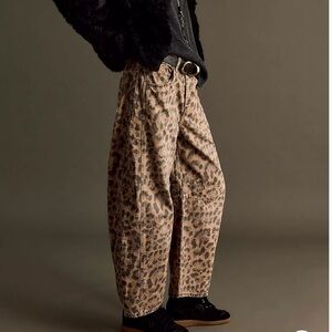 We The Free Leopard Print Wide Leg Pants